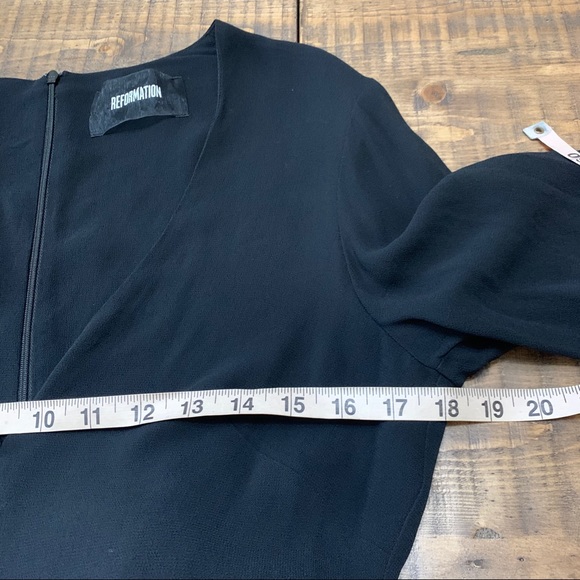 Reformation Camellia jumpsuit sz 8 black wide leg - Picture 6 of 8